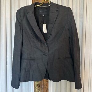 Banana Republic Lightweight Gray Double Button Blazer Jacket